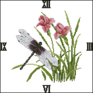 Схема Стрекоза и цветы