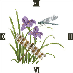 Схема Стрекозы и цветы