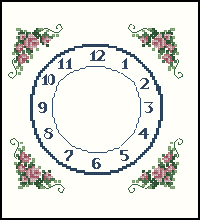 Схема Царственные часы / Regal rose clock