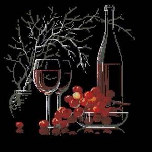 Схема Натюрморт с красным вином