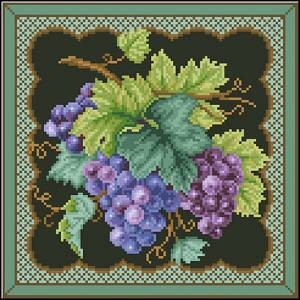 Схема Подушка с виноградом