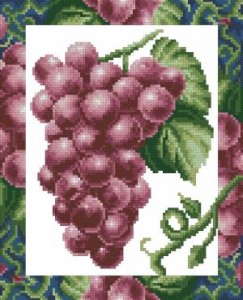 Схема Красный виноград в рамке