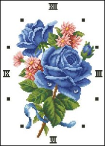 Схема Букет синих роз