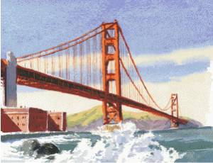 Схема Золотые ворота / Golden Gate Bridge