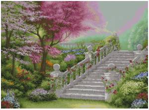Схема Лестница в саду