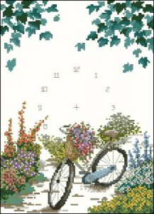 Схема Велосипед с цветами