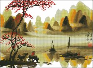 Схема Китайский пейзаж