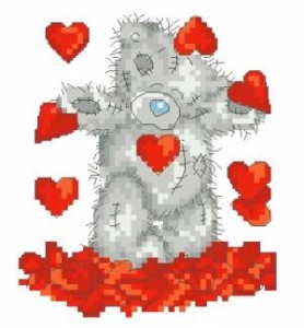 Схема Мишки Тедди / Shower of Hearts Teddy