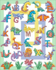 Схема Алфавит с динозавриками