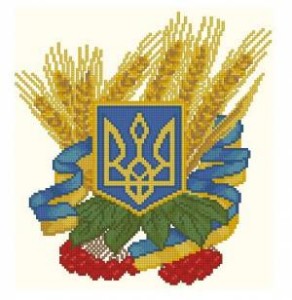 Схема Герб Украины, колосья