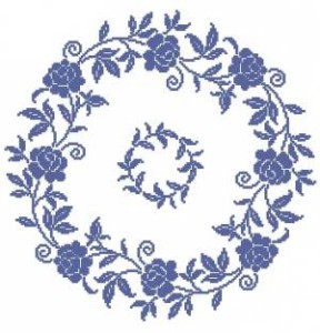 Схема Голубые розы (круг)