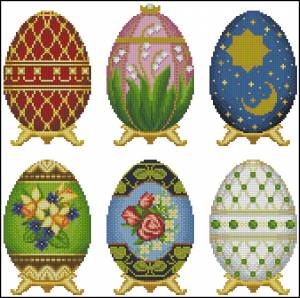 Схема Яйца пасхальные, разные