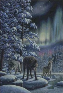 Схема Зимний триптих с волками