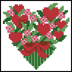 Схема Сердечки с цветами