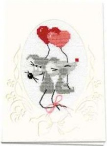 Схема Мышки с сердечками (валентинка)