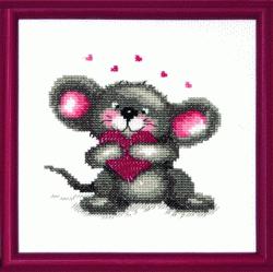 Схема Мышка с сердечком (валентинка)