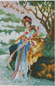 Схема Восточная девушка и тигр
