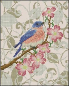 Схема Цветение / Bluebird in Blossoms
