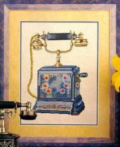 Схема Телефон с цветами