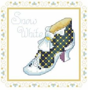 Схема Туфелька Белый снег / Shoe Snow White
