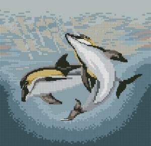 Схема Пара дельфинов