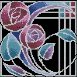 Схема Абстрактная роза / Mackintosh Rose
