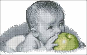 Схема Малыш с яблоком