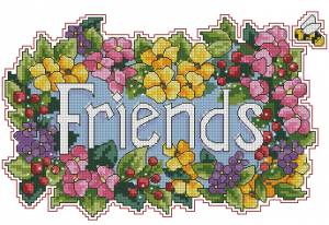 Схема Венок из цветов для друзей