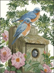 Схема Сад синей птицы / Garden blue birds