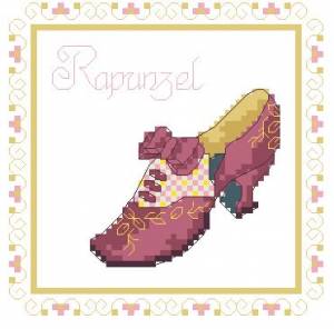 Схема Туфелька Рапунцель / Shoe Rapunzel
