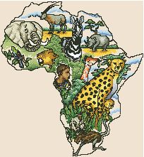 Схема Континенты. Африка