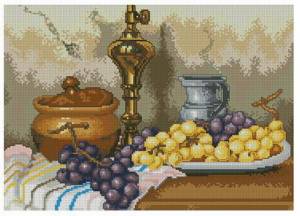 Схема Натюрморт с виноградом