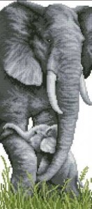 Схема Слоненок с мамой
