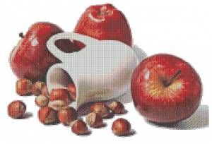 Схема Кувшин, яблоки и орехи
