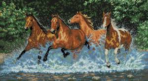 Схема Скачущие лошади / Galloping Horses