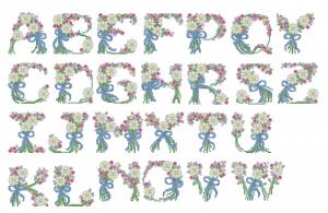 Схема Алфавит Летние цветы