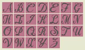Схема Алфавит на розовом