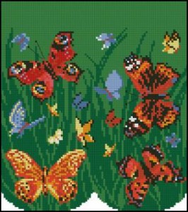 Схема Очечник с бабочками