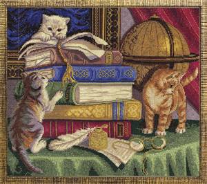 Схема Котята с книгами