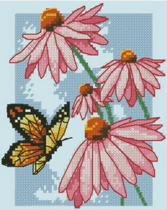 Схема Бабочка и цветы