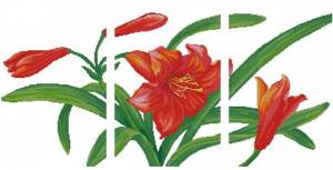 Схема Красная лилия. Триптих