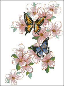 Схема Бабочки на цветении