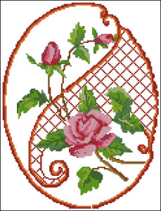 Схема Подушка - Розы