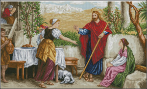 Схема Иисус с Марфой и Марией