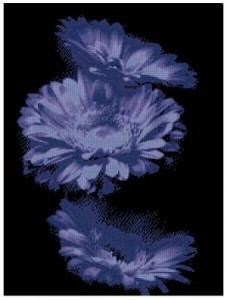 Схема Синие цветы