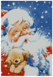 Схема Дед Мороз с собачкой — А