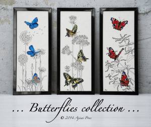Коллекция бабочек (триптих)