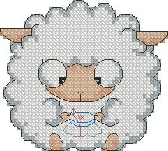 Схема Вышивающая овечка