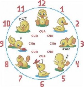 Схема Часы с утятами