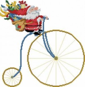 Санта на велосипеде